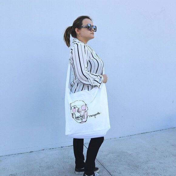 NEW Marc by Marc Jacobs SKULL Cotton Sling Bag - Picture 1 of 6